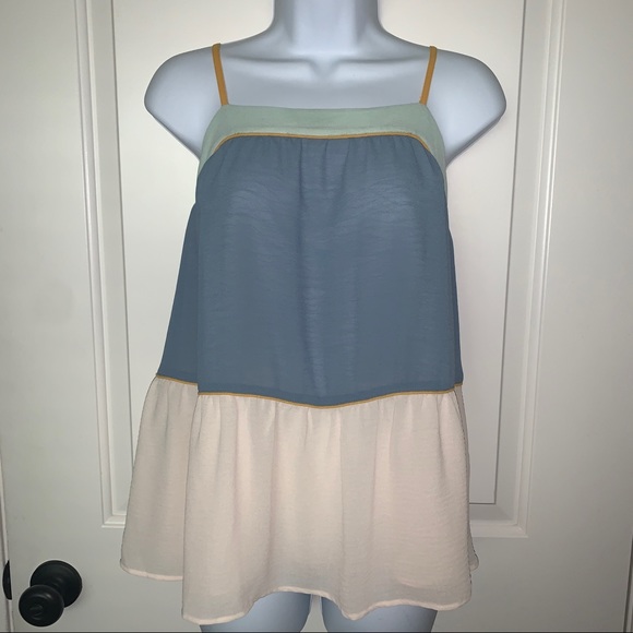 NWT LOFT Colorblock Strappy Babydoll Cami - Picture 9 of 9